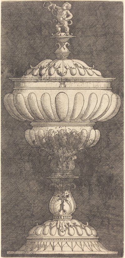 Pohár s nemluvnětem Herkulesem navrchu od Albrecht Altdorfer