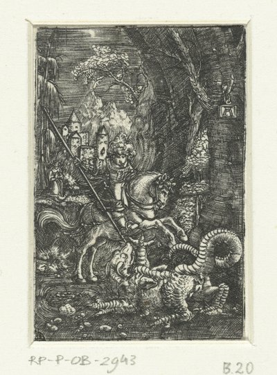 Svatý Jiří zabíjí draka od Albrecht Altdorfer