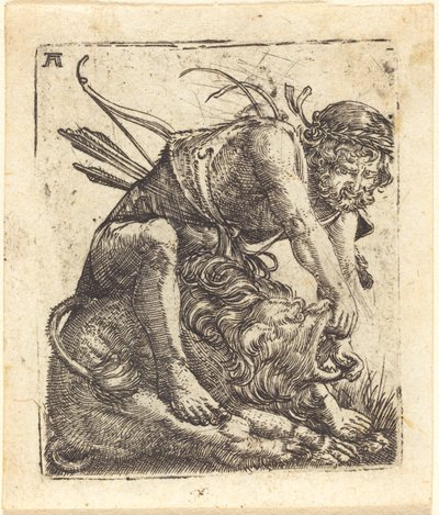 Herkules překonání nemejského lva od Albrecht Altdorfer