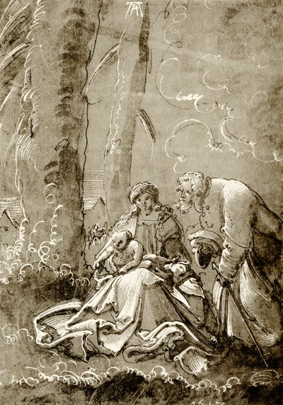 Svatá rodina v lese od Albrecht Altdorfer