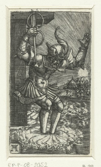 Horatius Cocles skočí do Tibery od Albrecht Altdorfer