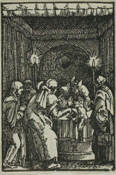 Odmítnutá Joachimova oběť z knihy Pád a vykoupení člověka od Albrecht Altdorfer