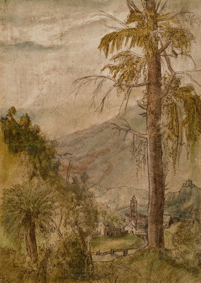 Krajina s kostelem od Albrecht Altdorfer