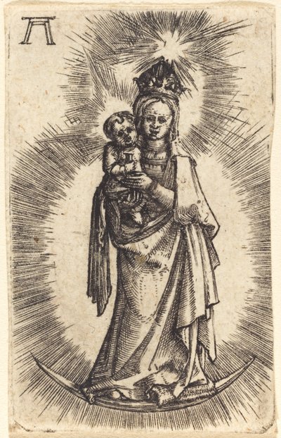 Madonna a dítě stojící s půlměsícem od Albrecht Altdorfer