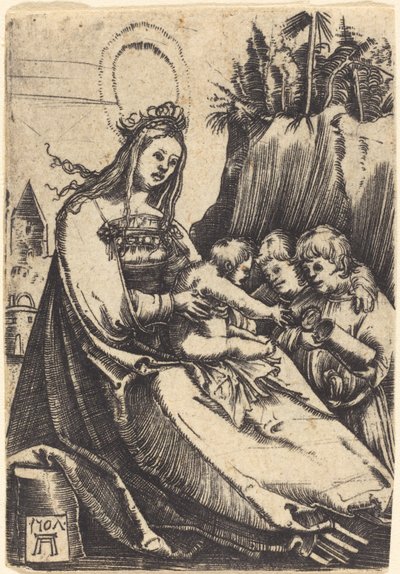 Marie s dítětem a dvěma chlapci od Albrecht Altdorfer