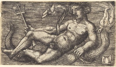 Neptun na mořské příšeře od Albrecht Altdorfer