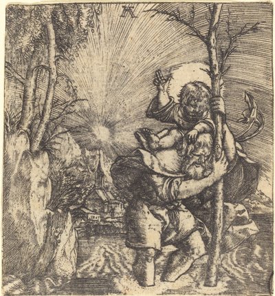 Svatý Kryštof od Albrecht Altdorfer