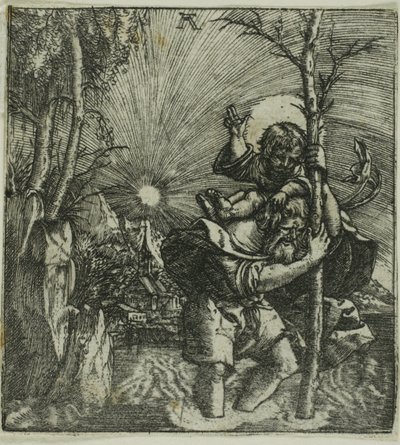 Svatý Kryštof nesoucí dítě od Albrecht Altdorfer