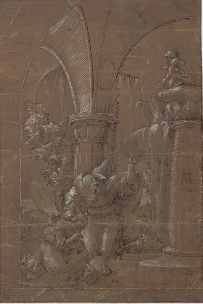 Svatá Kateřina Alexandrijská odmítá uctívat modlu (?) od Albrecht Altdorfer