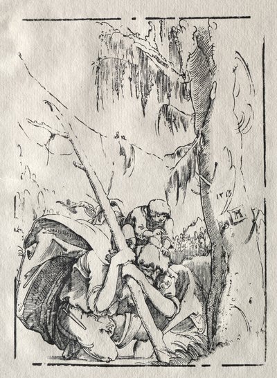 Svatý Kryštof přechází vodu s Kristem na ramenou od Albrecht Altdorfer