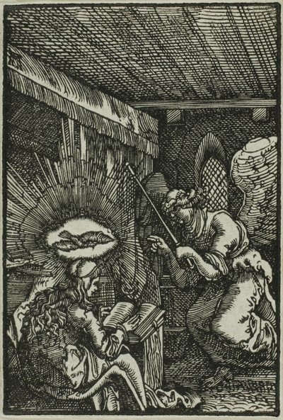 Zvěstování z Pádu a vykoupení člověka od Albrecht Altdorfer