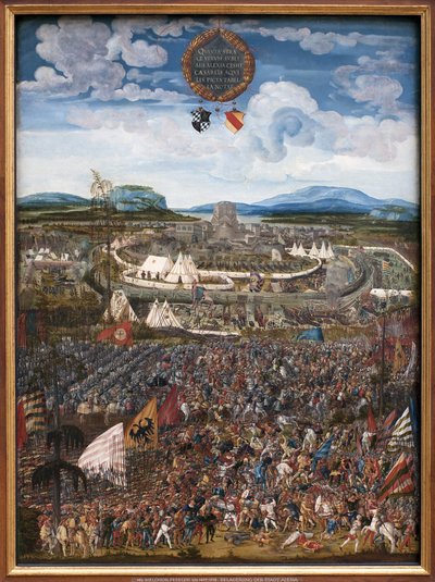 Bitva u Alexandra. Vítězství Alexandra III Makedonského prohlásil Veliký (356-323 př.nl) nad Dariem III. Codomanem (kolem 380-330 př.nl), perským králem do Issosu (poblíž dnešního Iskenderunu, Turecko) v roce 333 př.nl. Obraz Albrechta Altdorfera (1480-153 od Albrecht Altdorfer