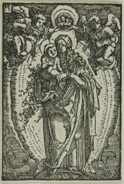Korunovace Panny Marie, z Pádu a vykoupení člověka od Albrecht Altdorfer