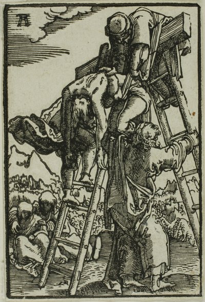 Sestup z kříže, z Pádu a vykoupení člověka od Albrecht Altdorfer