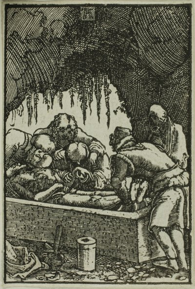 Pohřeb, z Pádu a vykoupení člověka od Albrecht Altdorfer