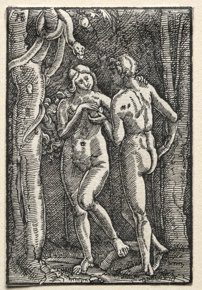 Pád a vykoupení člověka: Adam a Eva jedli zakázané ovoce od Albrecht Altdorfer