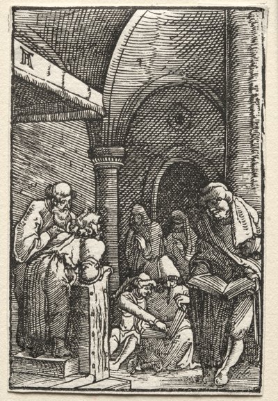 Pád a vykoupení člověka: Kristus spor s lékaři od Albrecht Altdorfer