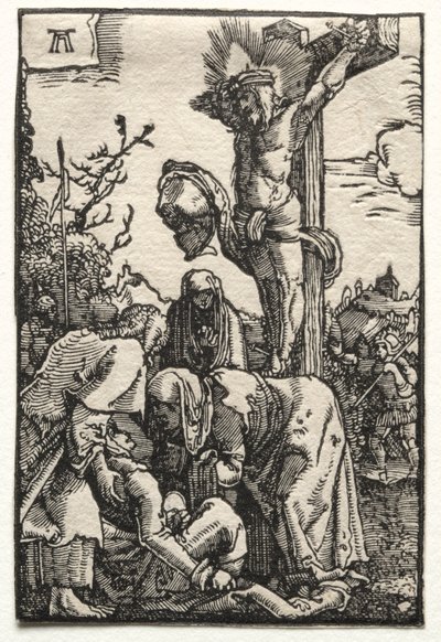 Pád a vykoupení člověka: Kristus na kříži od Albrecht Altdorfer