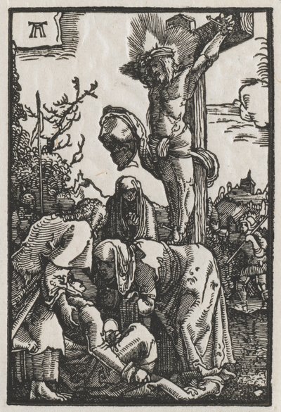 Pád a vykoupení člověka: Kristus na kříži od Albrecht Altdorfer