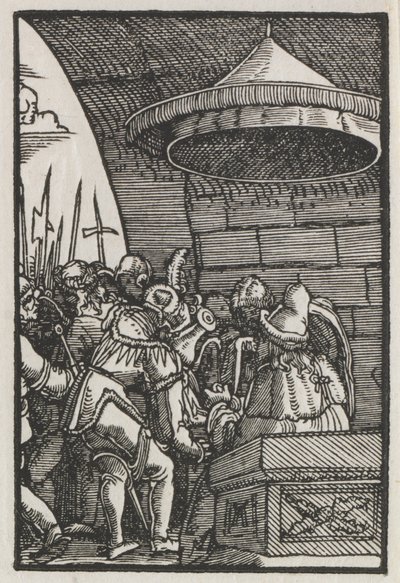 Pád a vykoupení člověka: Pilát si myje ruce od Albrecht Altdorfer