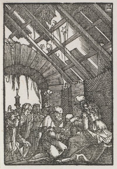 Pád a vykoupení člověka: Klanění tří králů od Albrecht Altdorfer