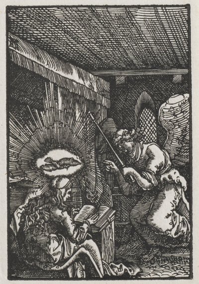 Pád a vykoupení člověka: Zvěstování od Albrecht Altdorfer