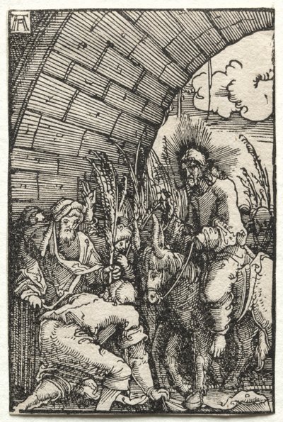 Pád a vykoupení člověka: Vjezd do Jeruzaléma od Albrecht Altdorfer