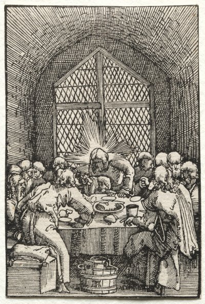 Pád a vykoupení člověka: Poslední večeře od Albrecht Altdorfer
