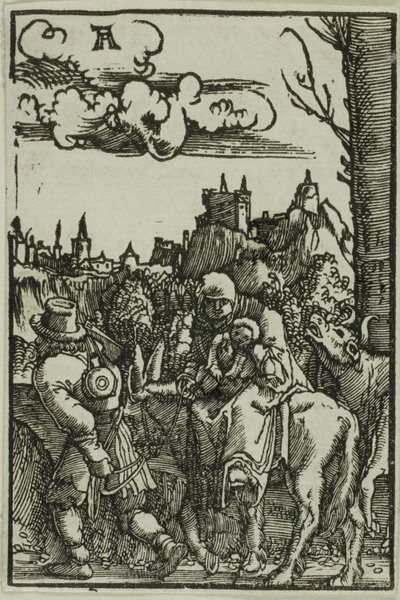 Útěk do Egypta, z Pádu a vykoupení člověka od Albrecht Altdorfer