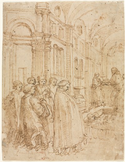 Pohřeb svatého Štěpána od Albrecht Altdorfer