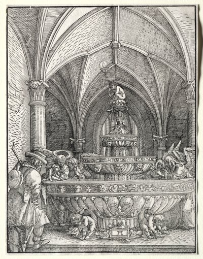 Svatá rodina na útěku do Egypta u fontány, c. 1520. od Albrecht Altdorfer