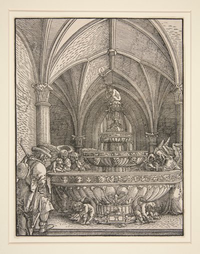 Svatá rodina na útěku do Egypta u fontány od Albrecht Altdorfer