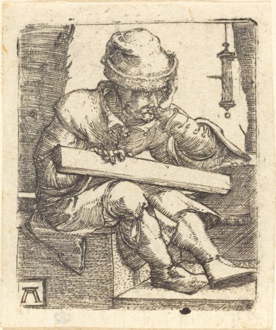 Zamyšlený tesař od Albrecht Altdorfer