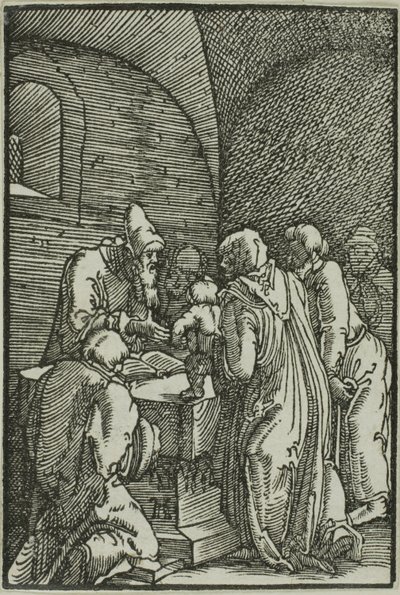 Prezentace v chrámu, z Pádu a vykoupení člověka od Albrecht Altdorfer