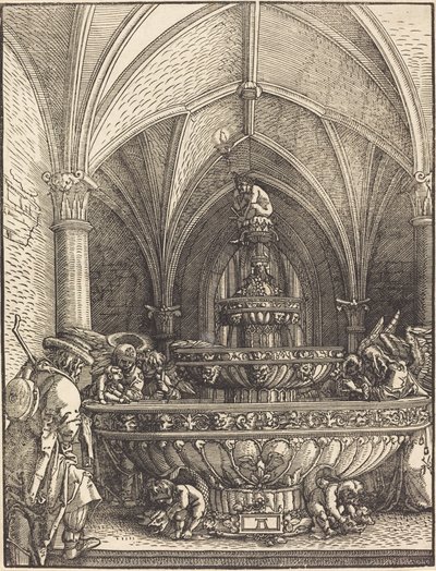 Zbytek na útěku do Egypta u fontány od Albrecht Altdorfer