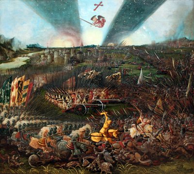 Vítězství Karla Velikého nad Avary u Regensburgu od Albrecht Altdorfer