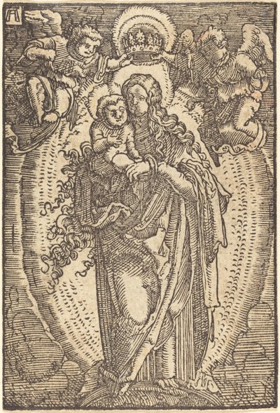 Panna korunovaná anděly od Albrecht Altdorfer