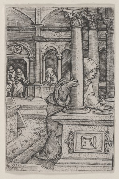 Panna hledá Ježíše v chrámu od Albrecht Altdorfer