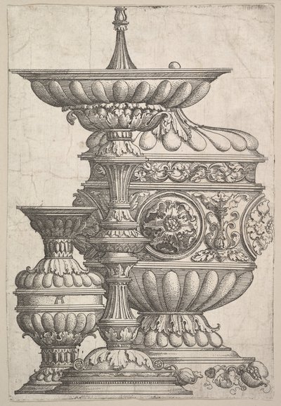 Tři elegantní nádoby na bílém pozadí, ca. 1525. od Albrecht Altdorfer