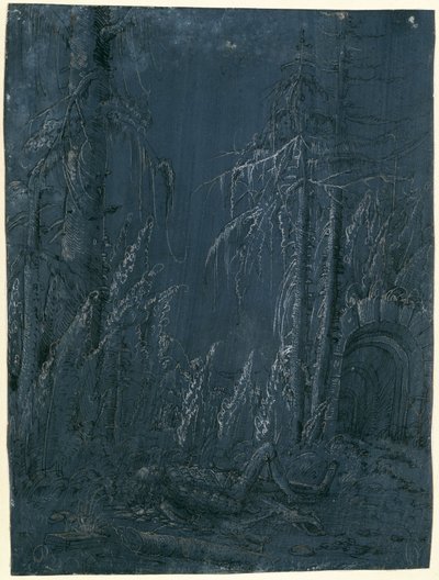 Mrtvý Pyramus od Albrecht Altdorfer