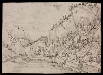 Sarmingstein na Dunaji od Albrecht Altdorfer