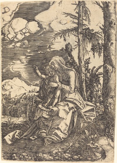 Panna v krajině od Albrecht Altdorfer