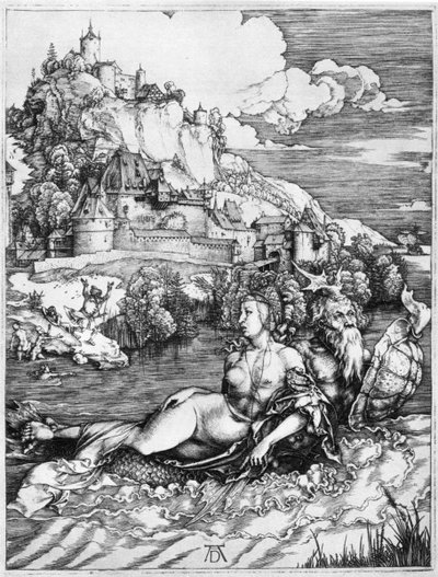 Mořská příšera nesoucí princeznu, 1500, 1936 od Albrecht Dürer