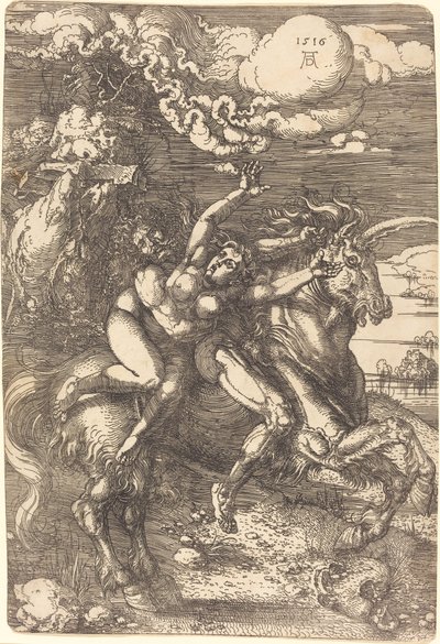 Únos na jednorožce od Albrecht Dürer