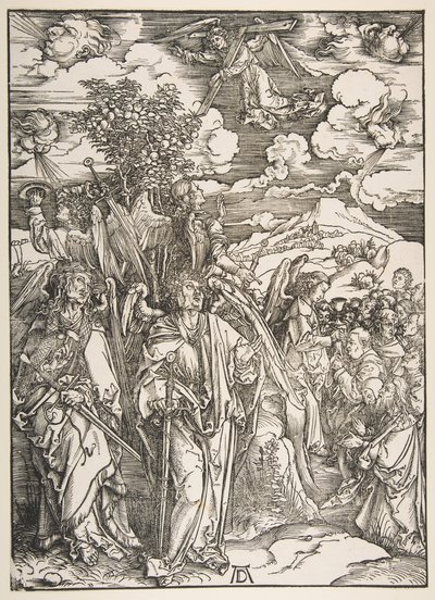 Angels Restraining the Four Winds.n.d. od Albrecht Dürer