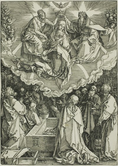 Nanebevzetí a korunovace Panny Marie, ze života Panny Marie od Albrecht Dürer
