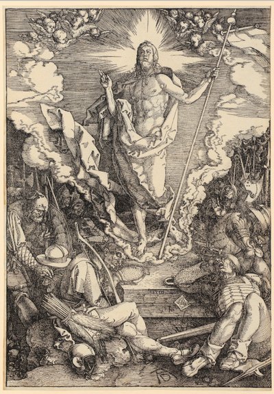 Vzkříšení Krista, list č. 12 ze série „Velké pašije“ od Albrecht Dürer