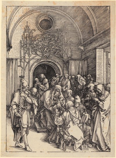 Obřízka Krista, list 11 ze série „Život Panny Marie“ od Albrecht Dürer