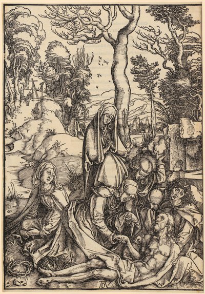 Oplakávání Krista, list č. 9 ze série „Velké pašije“ od Albrecht Dürer