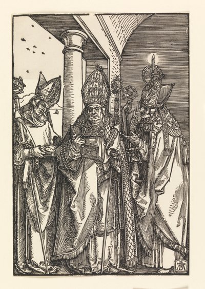 Biskupové Nicholas, Ulric, Erasmus od Albrecht Dürer